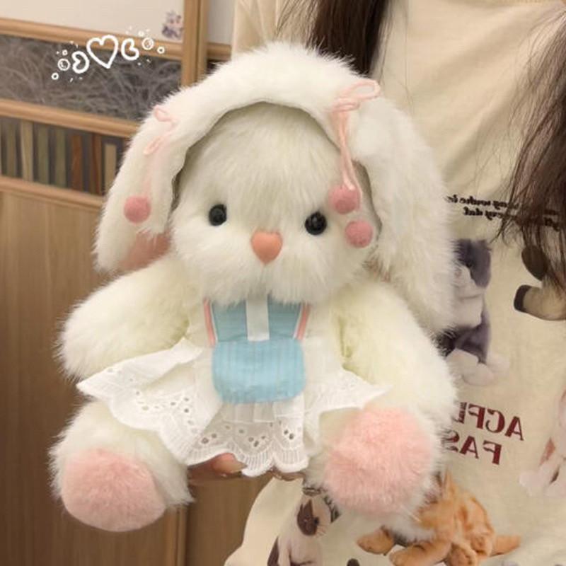 봉제 장난감 키즈 토끼 DIY 키트 귀여운 녹음 기능 말하기 움직이는 귀 모 목 소재 인터랙티브 장난감 교육 장난감 음성 재생 부드러운 촉감