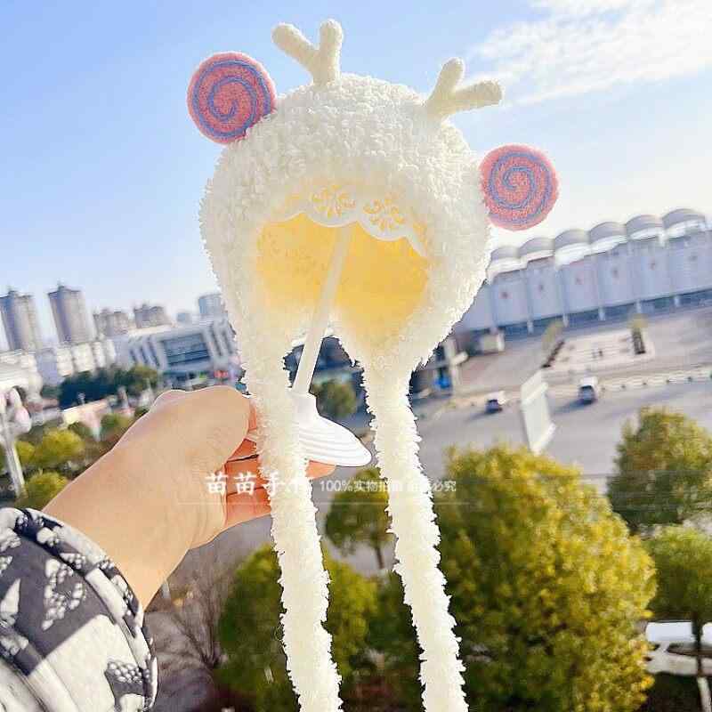 ベビー 冬 耳あて帽子 暖か 加厚 コーラルフランネル 柔らか プリンセス かわいい 鹿角 保湿 軽量 室内外