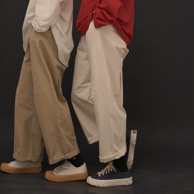 樂天商城 - レディース パンツ 日系 カジュアル ストレート スリム 春秋 普段使い 伸縮性 軽量 レイヤリング トップス コーデ