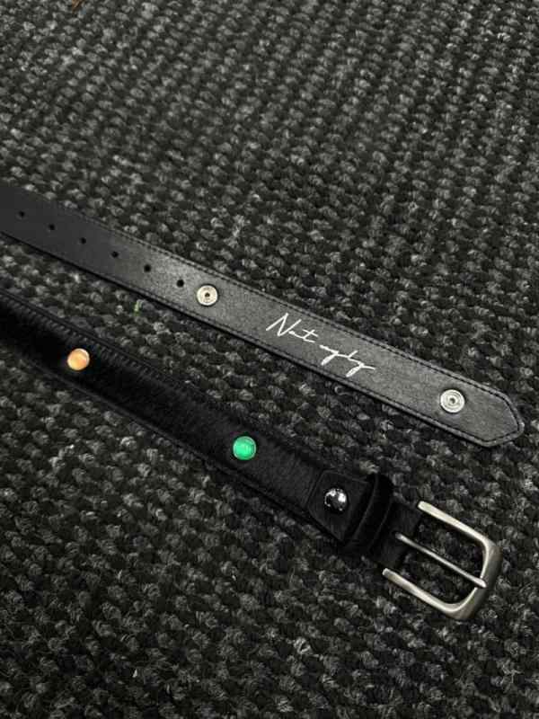 ベルト 宝石付き 銀加工 ヴィンテー