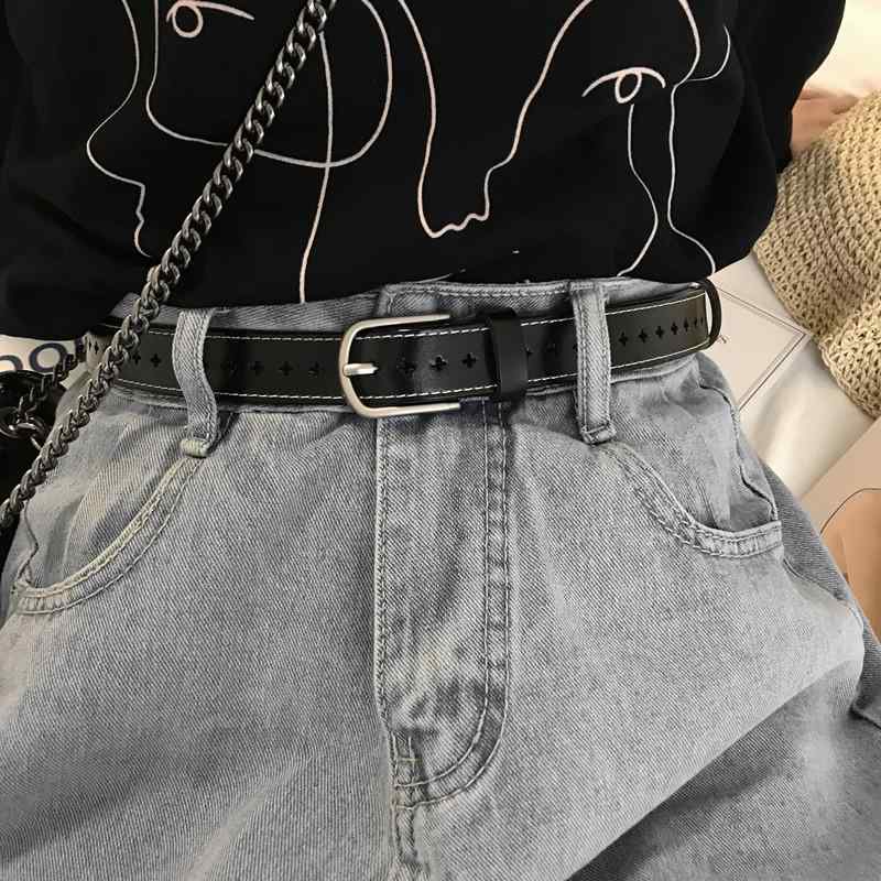 Other - レディース ベルト 真皮 革 シンプル レトロ 柔らかい革 全孔調整 ミニベルト ウエストベルト パンツベルト 普段使い カジュアルスタイル コーディネートしやすい 女性用 アクセサリー