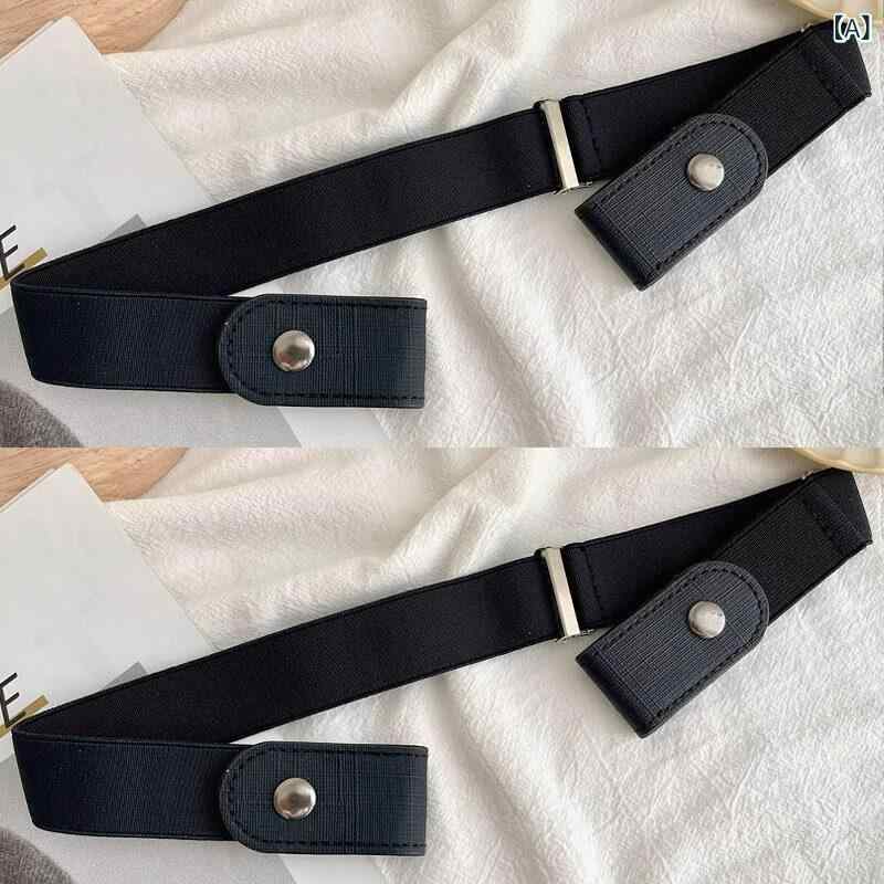 レディース 伸縮 ベルト デニムパンツ ウエスト 調整 楽ちん 収腰 アイテム 普段使...