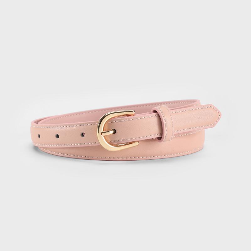 レディース ベルト 春 桜ピンク 革 小牛革 細身 シンプル 百搭 スーツ 通勤用 デニムパンツ 普段使い アクセサリー 女性用 腰帯 革製 ピンク系 軽量 形状 機能