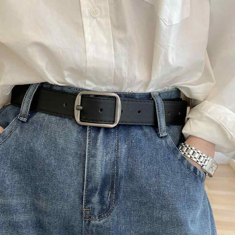 ベルト レディース 高級感 シンプル 万能 デニムパンツ デコレーション 腰帯 マット シルバー 普段使い 軽量 スタイリッシュ