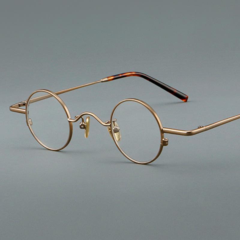 RAY-BAN - メンズ メガネ フレーム 復古 デザイン 丸型 金属製 個性派 民国風 近視対応 丹陽製 半チタン 軽量 通勤用 普段使い シルバー系