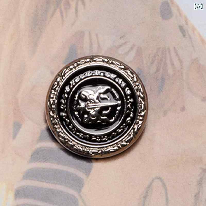 リバーパディの衣類用 ボタン 金属 丸型 ビジネスコート トレンチコート スーツ アウター カジュアル 磨砂加工 ニット対応 通勤用 普段使い 耐久性 高級感｜アングル2