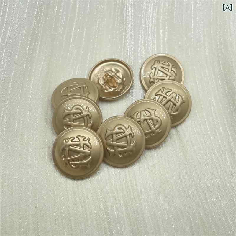 リバーパディのボタン 金色 金属 手縫い コート 風衣 ジャケット 用 装飾 高級感 服飾 アクセサリー 衣類 付け替え 可能｜アングル2