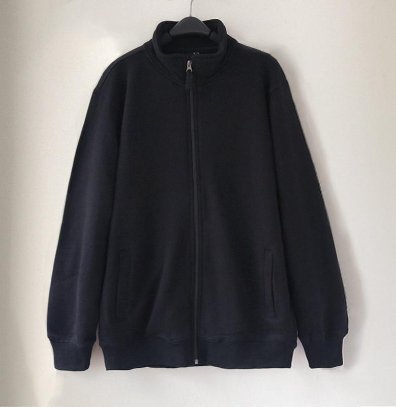 スウェット ユニセックス ビッグサイズ 無地 カジュアル コットン カーディガン スタンドカラー ストリート 普段使い ゆったり トップス