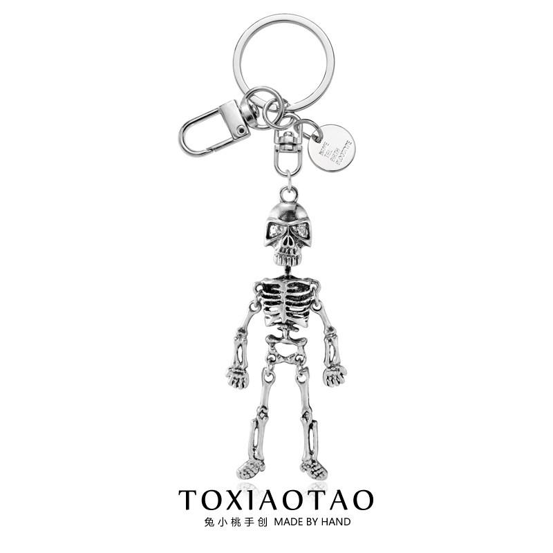 Other - キーホルダー メンズ レトロ ダーク 骸骨 人形 ストリート ヒップホップ スタイル 精巧 アクセサリー ユニーク クール 普段使い