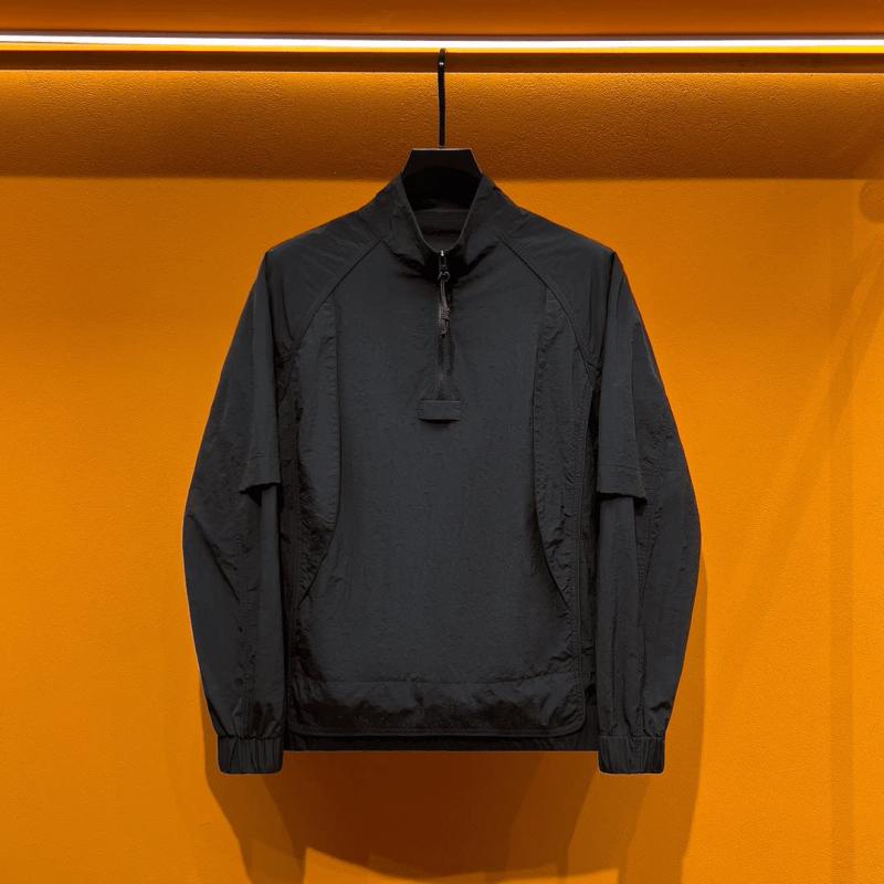 Jacket - スウェット ジャケット メンズ レディース 春秋 カジュアル ハーフジップ スタンドカラー アウター 普段使い ストリートスタイル ファッション