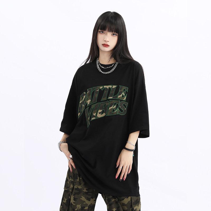 Tシャツ メンズ レディース 半袖 レトロ アメリカン オーバーサイズ ストリート カ...