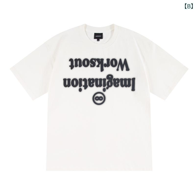 リバーパディのTシャツ メンズ レディース 短袖 スローガン プリント ストリート スタイル カップル 夏用 カジュアル 普段使い 軽量 コットン 素材 グラフィック ユニセックス｜アングル3