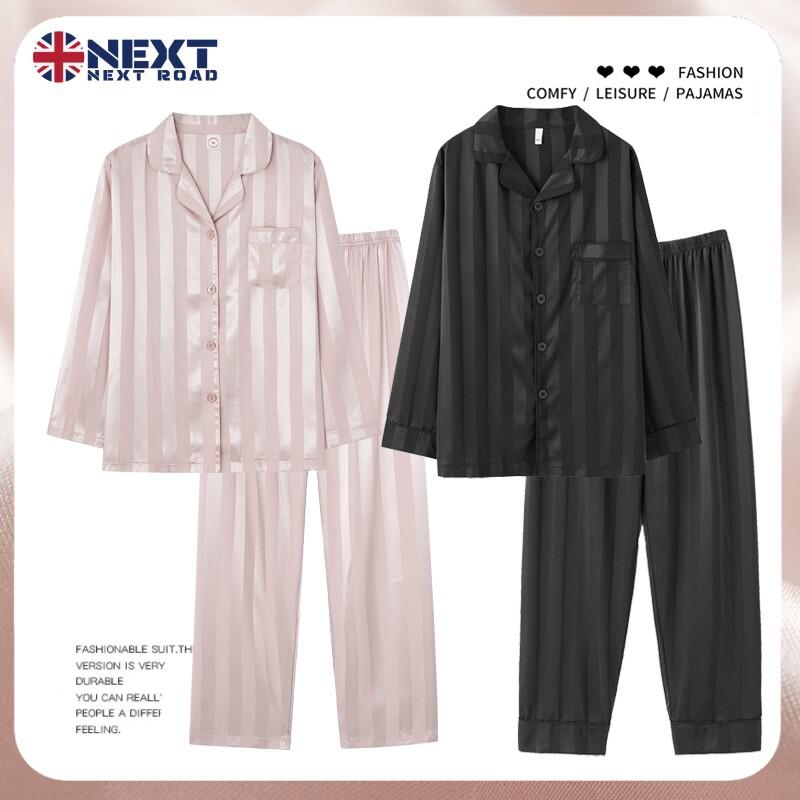 Other - ルームウェア パジャマ セット カップル メンズ レディース ブラック 接触冷感 　 春秋 シンプル 部屋着 快適 吸湿速乾 軽量 ホームファッション
