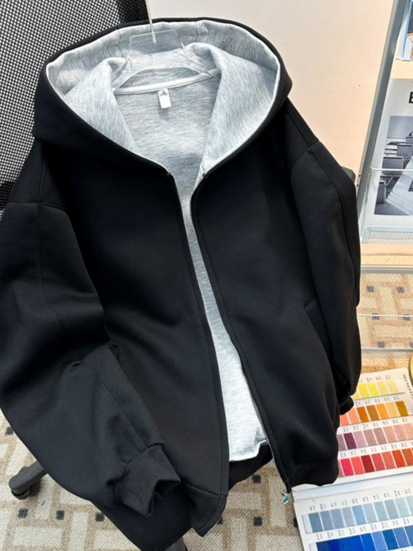 フーディー メンズ レディース ゆったり ダブルジッパー カーディガン アメリカン カジュアル スポーツ ジャケット ペア マッチング 春秋 日常使い ストリート スタイル