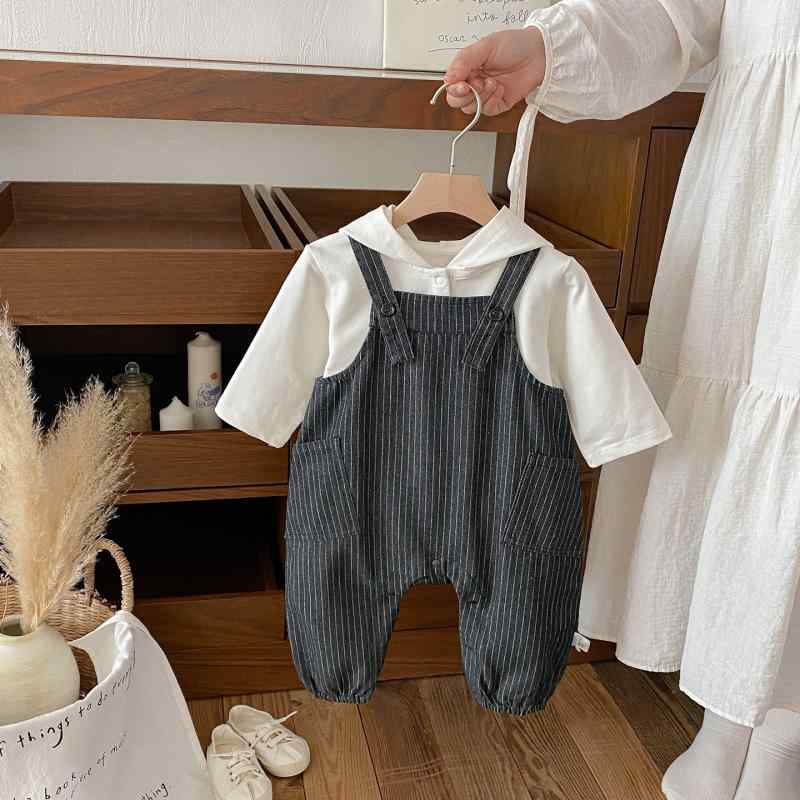 セットアップ ベビー 男の子 女の子 上下セット ロンパース フード付き 長袖 ズボ...