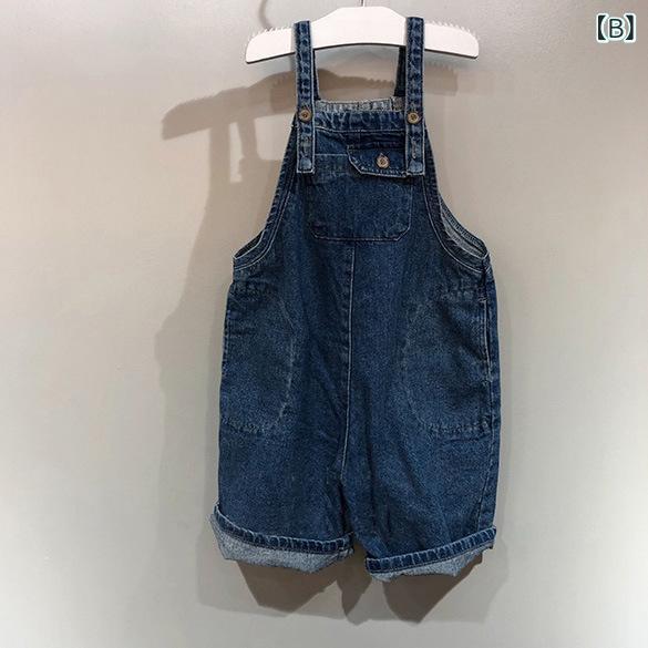 親子服 男女子供 ユニセックス 洋服 工装 ワイドレッグ デニム 背広裤 ロングパン...