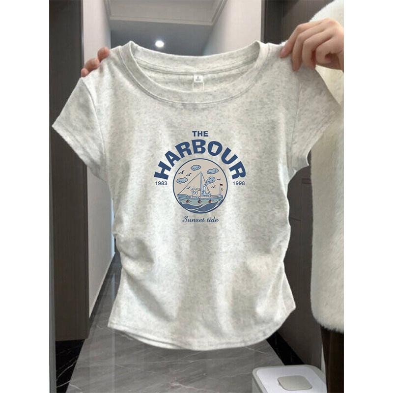 レディース Tシャツ 大きめサイズ 綿素材 短袖 夏用 グレー 丸首 プリーツ ウエストマーク スリム効果 ゆったりトップス 普段使い 軽量 伸縮性・・版型: スリム・袖丈: 短袖・主な素材: 綿96%.ポリウレタン4%・ネックライン: クルーネック・着丈: 短め・サイズ展開: M.L.XL.2XL.3XL・カラー展開: ホワイト.ブラック.白灰