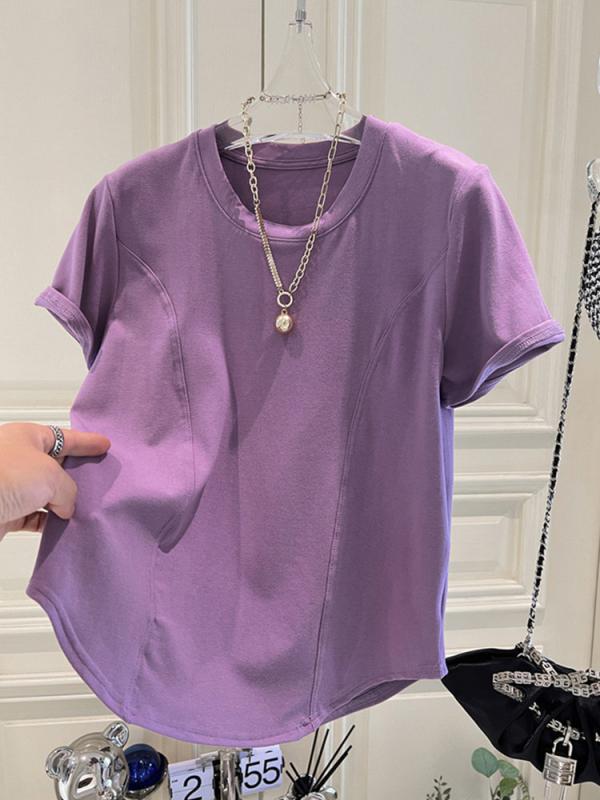 乐天商城 - Tシャツ レディース 大きめ サイズ 夏用 半袖 アシンメトリーヘム 不規則 ユニークトップス ゆったりシルエット カジュアルウェア 吸湿速乾素材 軽量 伸縮性