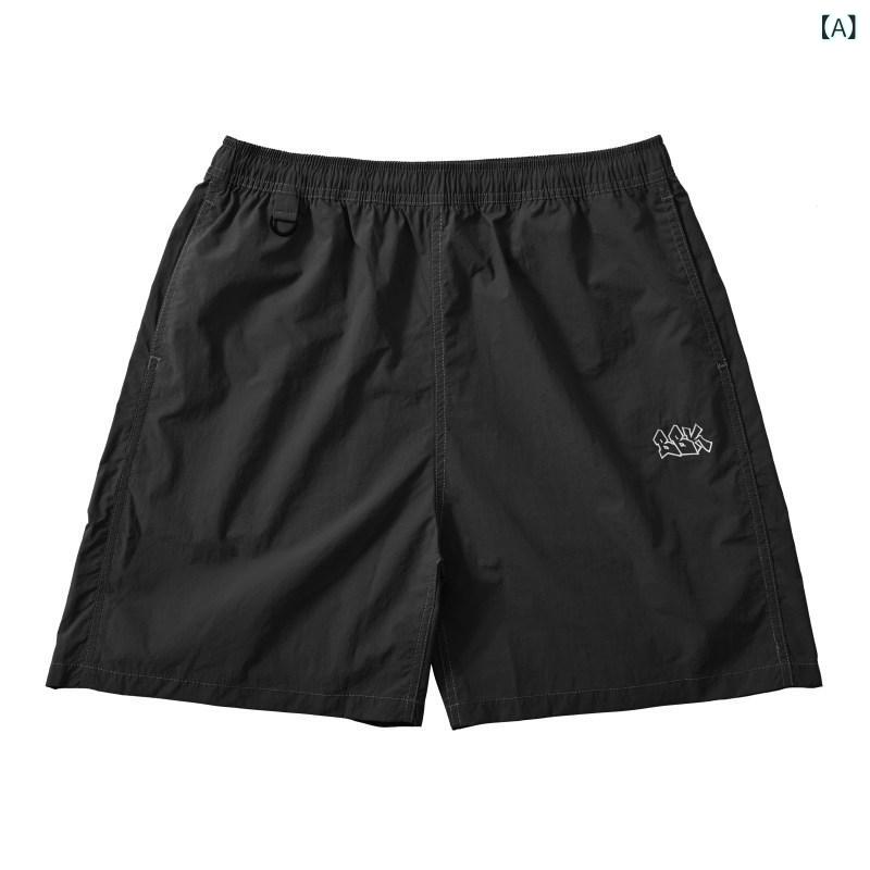 メンズ ゆったり スポーツ ショーツ カジュアル ビーチ ハーフパンツ ヒップホップ...