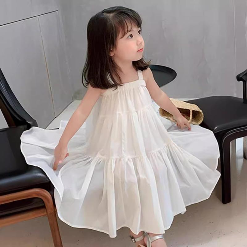 ワンピース キッズ 女の子 子供服 キャミソールワンピース 吊り下げスカート ノー...