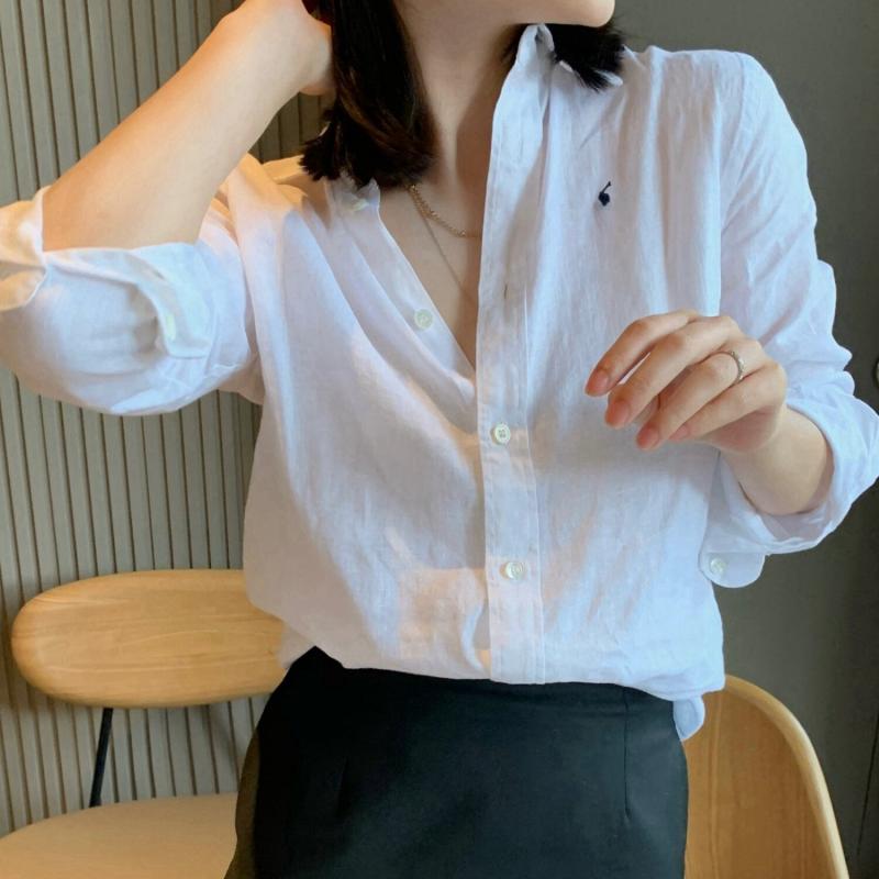 レディース リネン シャツ ゆったり 長袖 薄手 UVカット カジュアル 春夏 リラック...