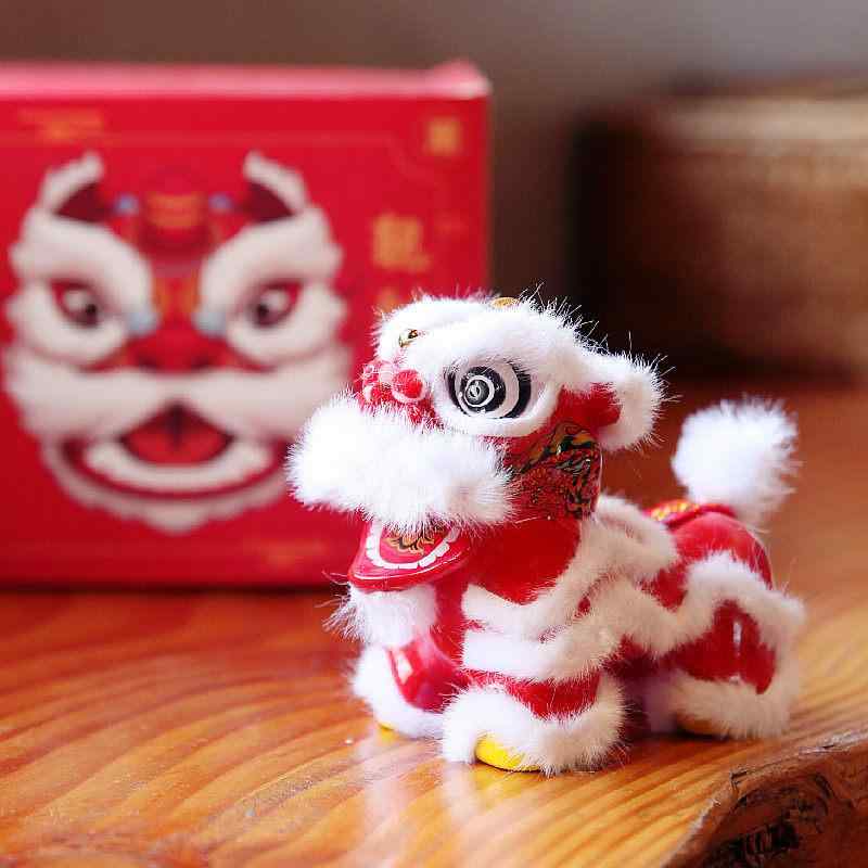 置物 醒獅 フィギュア 伝統工芸 民俗風 中国風 レトロ 自動車用 インテリア 飾り コンパクト