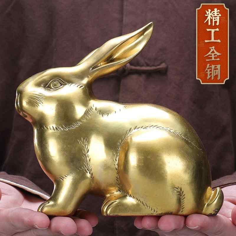 置物 銅製 兎 干支 家庭 インテリア 酒柜 飾り 辦公室 装飾 かわいい 兎年 幸運 シンボル ラッキーアイテム
