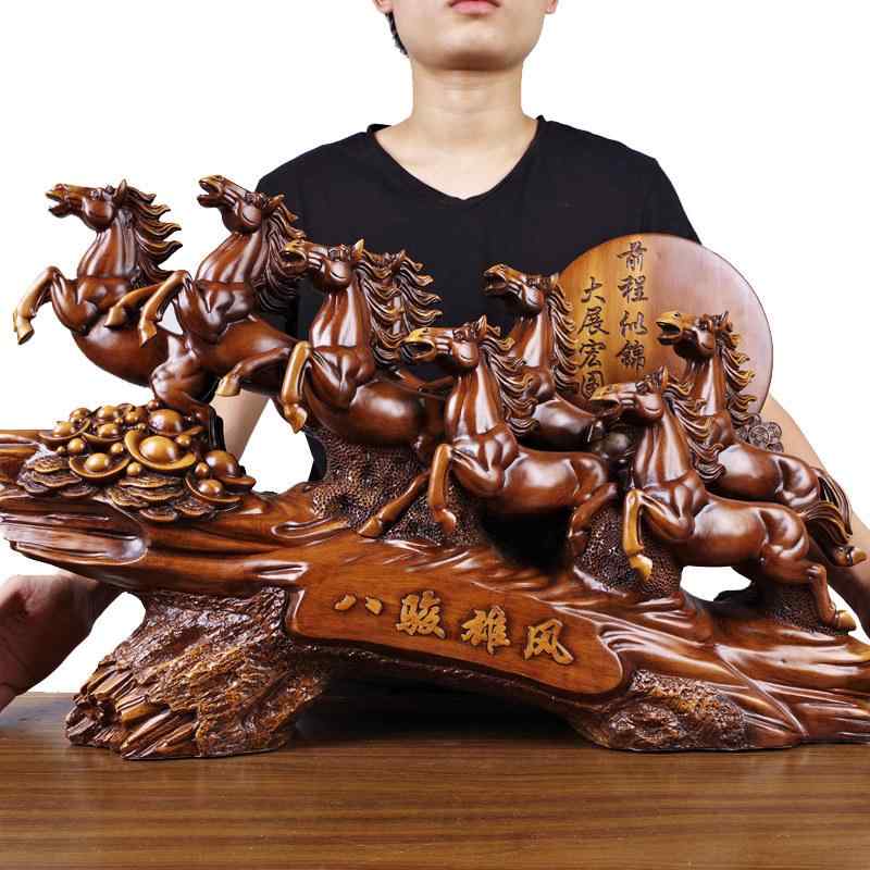 置物 馬 八駿 風水 財運 オフィス デスク 飾り ラッキーアイテム 縁起物 インテリア 装飾 開運