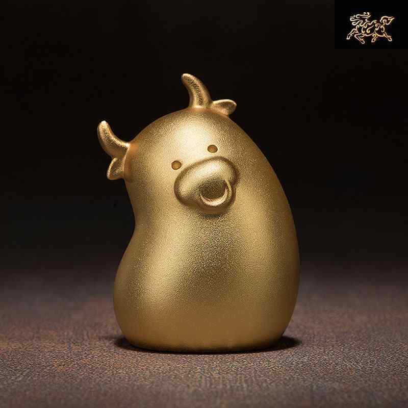 牛 置物 インテリア雑貨 かわいい 高級感 銅製 飾り ギフト ラッキーアイテム