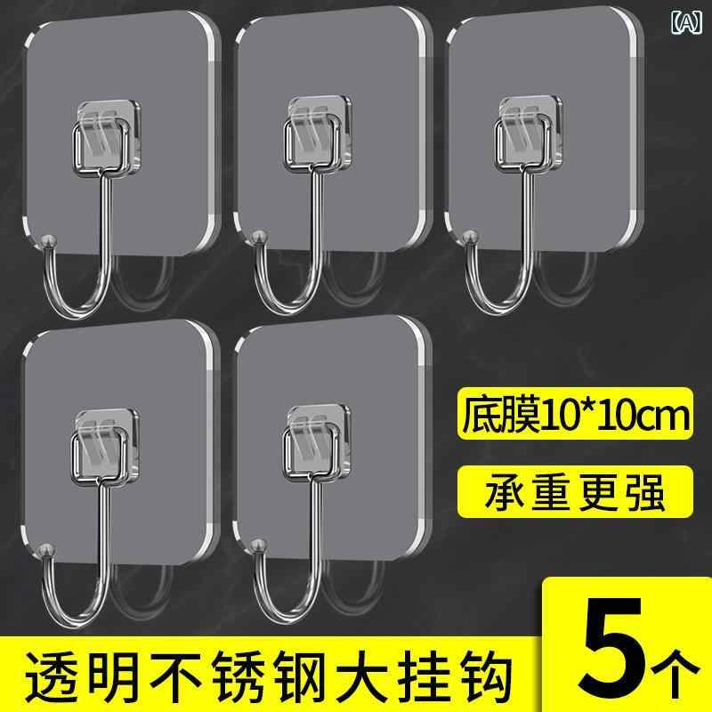 壁掛けフック 強力粘着 重物用 耐久性 大型 収納 キッチン バスルーム 簡単取り付け 両面テープ式 強力接着 室内用