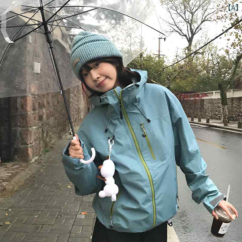 フリースジャケット レディース 春秋 防風 フード付き 小柄対応 登山 アウトドア グレー 軽量 保温 ハイキング 伸縮性 普段使い