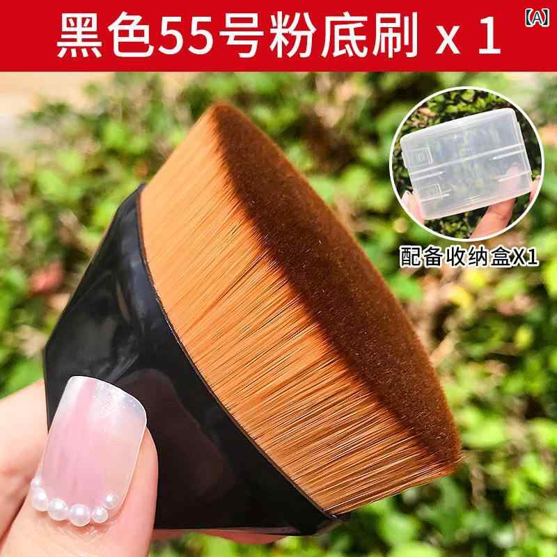 メイクブラシ 花びら型 六角形 無痕 ファンデーション用 パウダー用 散粉用 ソフトタッチ 精密メイク 日常使い メイクアップツール