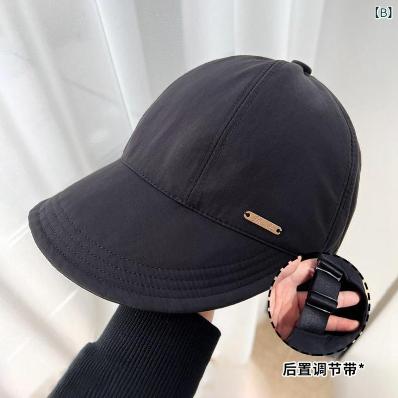 帽子 レディース 秋冬 UVカット フィッシャーマンハット ダックビル ゆったりサイ...