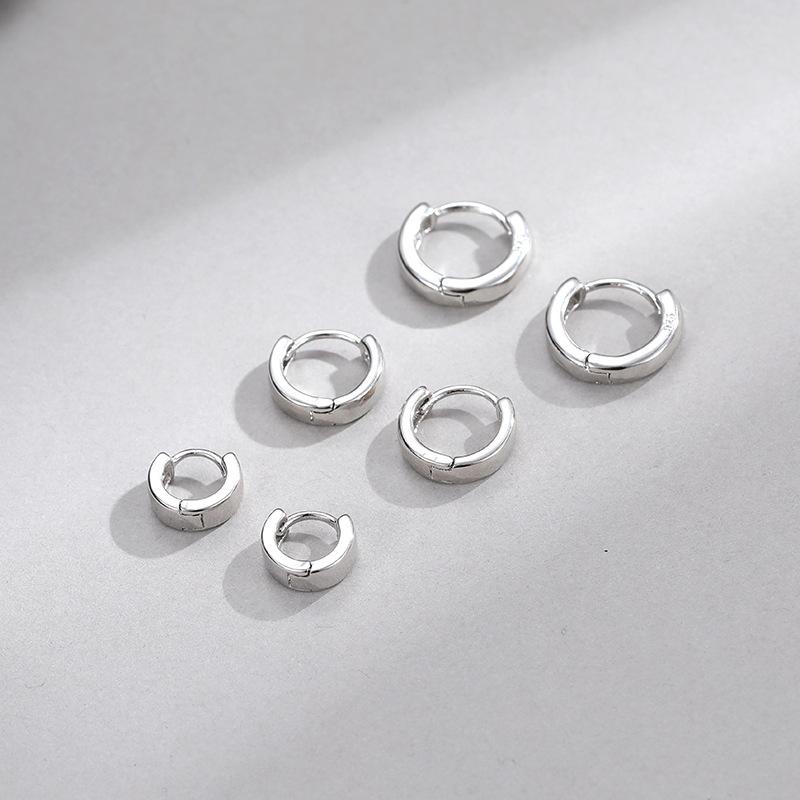 其它 素材 - ピアス メンズ レディース 光沢 丸型 イヤリング シンプル 個性派 スタッド ユニセックス シルバー アクセサリー 耳飾り ファッション 片耳用 日常使い