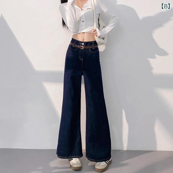 パンツ レディース 大きいサイズ デニム フレアパンツ ジーンズ ジーパン ベルボトム ストレッチ ゆったり 体型カバー 着痩せ 細見え 伸縮性 ポケット付き 脚長効果 美脚 ハイウエスト カジュアル 通勤用 普段使い 春夏 riverpaddy-11515785 リバーパディ サンプル画像3