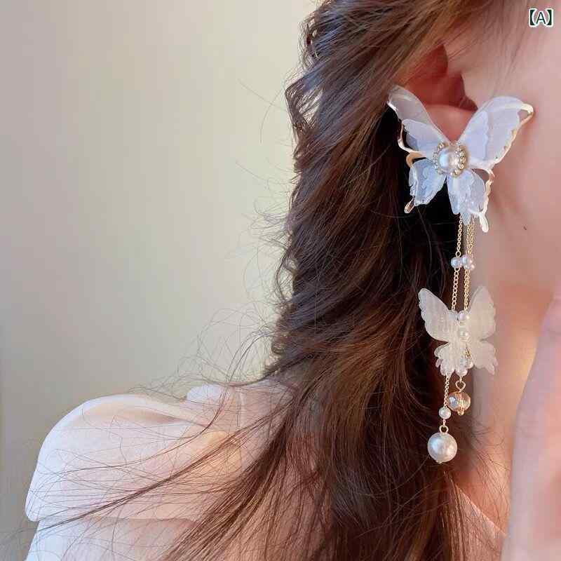 Amethyst - イヤリング ネックレス 女性用 気質 フラワーレース ラインストーン パール 流蘇 軽量 華奢 アクセサリー かわいい 清新 甘め シルバー ゴールド ロングチェーン ドロップ型 レイヤード コーディネート 普段使い デート 春夏 秋冬