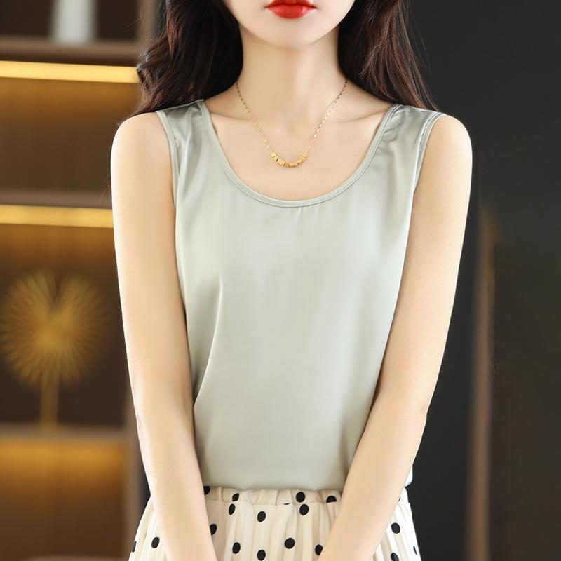 乐天商城 - レディース 春夏 大きめサイズ 服 女性用 アウター インナー トップス 接触冷感 吊り下げ 肩紐 キャミソール 背心 軽量 吸湿速乾 通勤 普段使い 部屋着 伸縮性 コットン 混紡 バイカラ デザイン ビッグシルエット Vネック ブラック ピンク系 ア