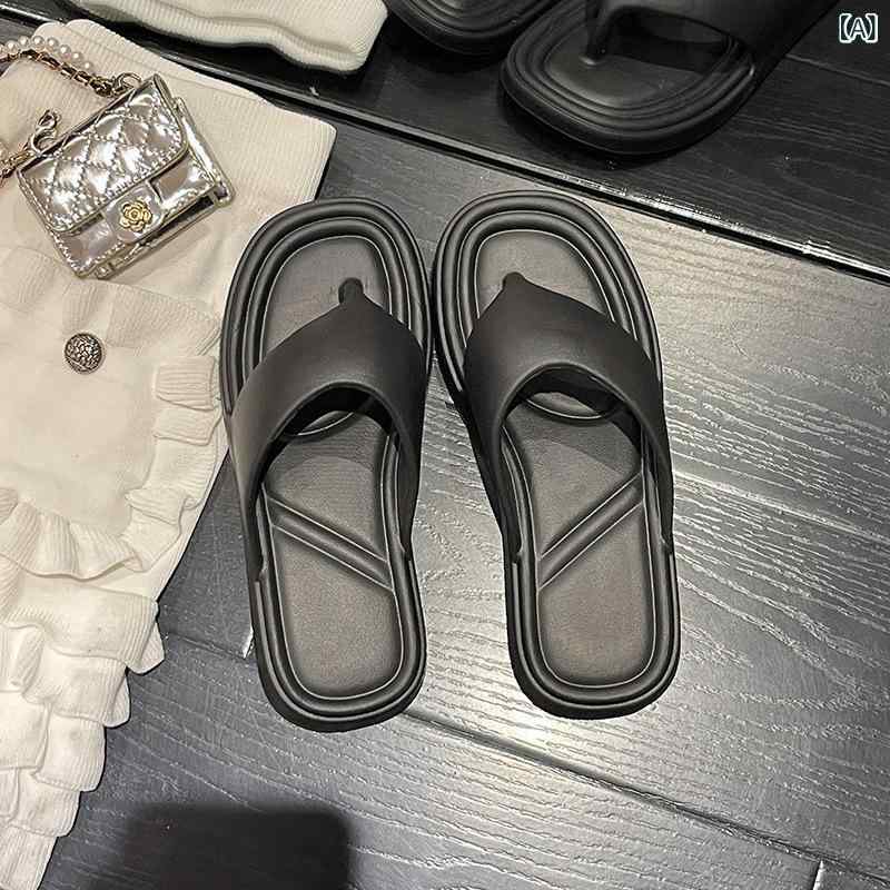 樂天商城 - 女性用 ビーチサンダル 人字 屋外 室内 夏 ソフトソール 防滑 クッション性 軽量 柔らか ビーチ プールサイド 日常使い ブラック ピンク系 ブルー 通気性 速乾 快適 歩きやすい シンプル 防水 調整可能 ストラップ