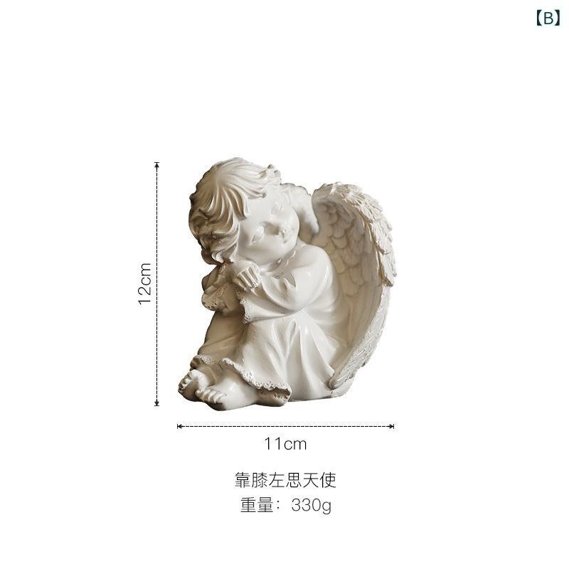 インテリア雑貨 置物 天使 エンジェル オブジェ 欧 祈り 天使像 樹脂工芸品 おしゃ...