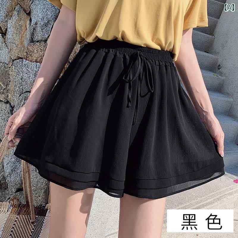 ショートパンツ レディース ビッグサイズ ゆったりシルエット 100kg対応 垂順素材 免アイロン 膝上丈 ワイドレッグ ハーフ丈 コットン混 吸湿速乾 通勤用 普段使い 夏 春夏 軽量 伸縮性 ブラック ピンク系 アイボリー