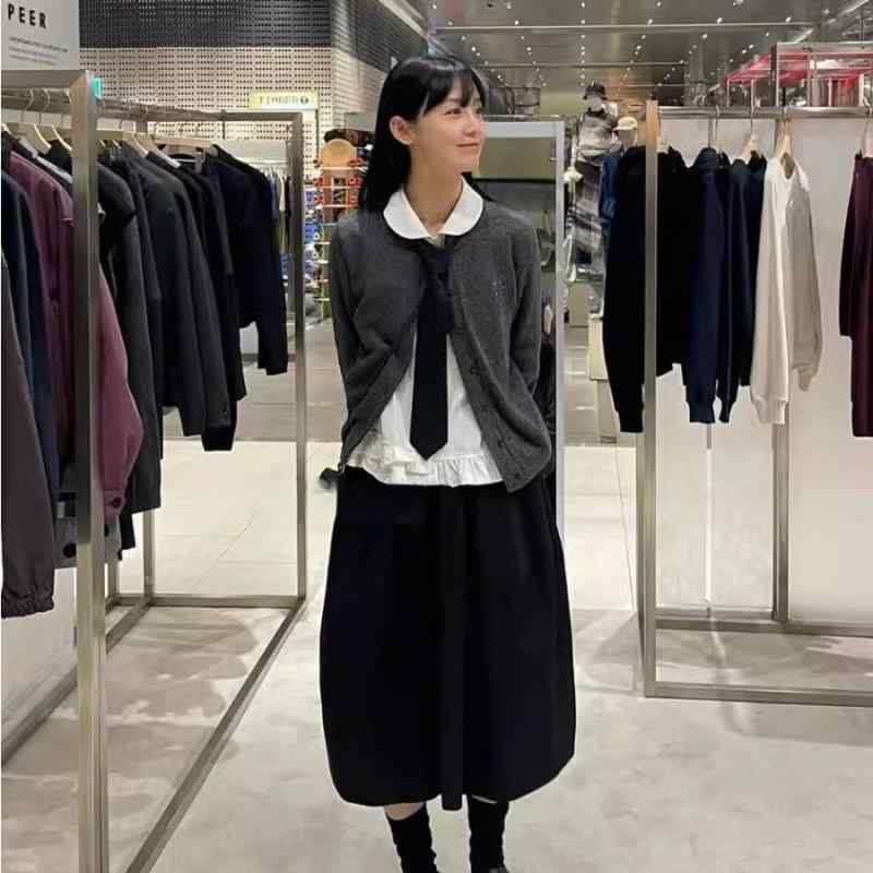 乐天商城 - 女性用 白色 トップス シャツ 荷葉エッジ 不規則 デザイン ファッション 百搭 通勤 普段使い 軽量 綿素材 伸縮性 春夏 ブラウス インナー ロングスリーブ ラウンドネック シンプル スタイル
