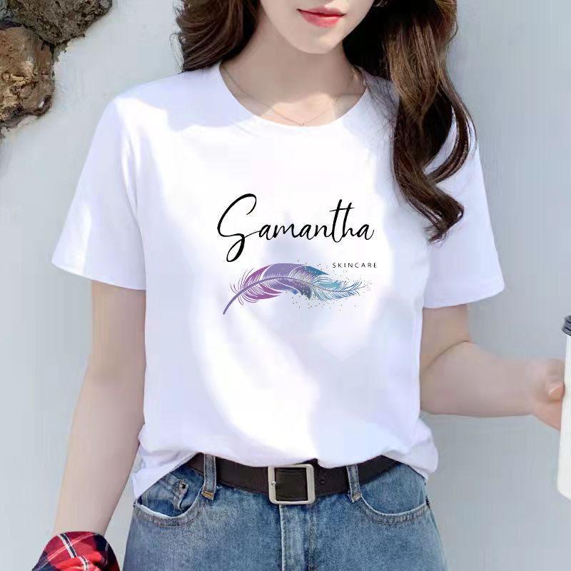 半袖Tシャツ 女性用 ラウンドネック 春夏 韓国 ゆったり スリムライン 普段使い 百搭 ビッグサイズ 半袖トップス 綿混 吸湿速乾 軽量 ..