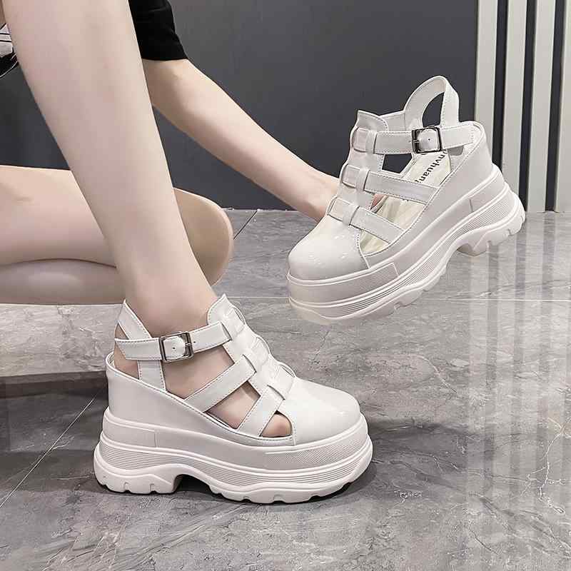 Sports Sandal - 女性用 厚底 スポーツ サンダル 女性 厚底 厚底サンダル 空孔 ローマンサンダル 夏 厚底 厚底サンダル 軽量 クッション性 メッシュ 通気性 ストラップ フラットシューズ ローカット ブラック ベージュ ピンク 夏 春夏 ビーチサンダル アウトドア
