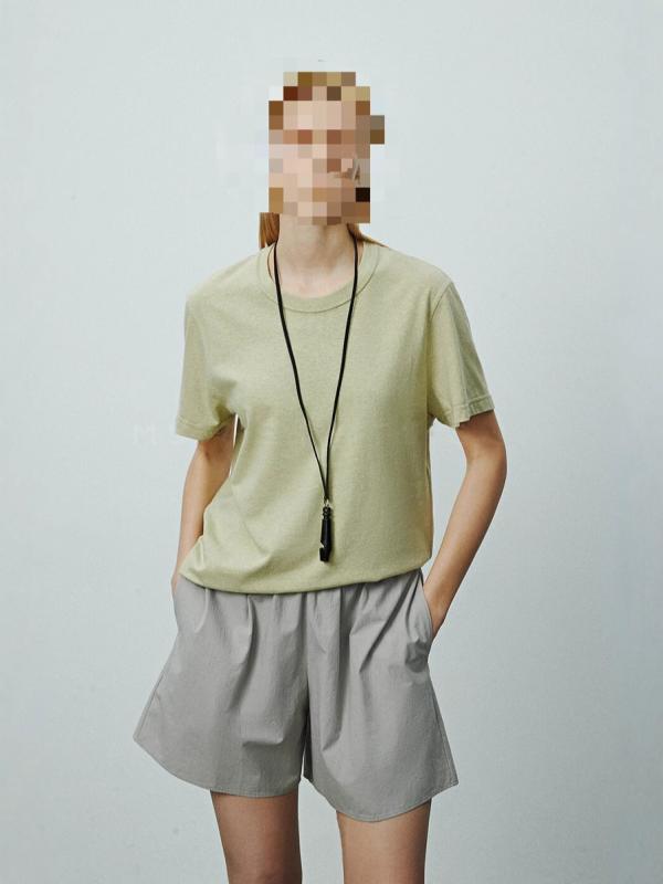 Tシャツ レディース 半袖 トップス カットソー リネン 麻 混紡 ゆったり ビッグシルエット 体型カバー カジュアル 無地 シンプル クルーネック 通気性 薄手 透け感 吸湿速乾 涼しい 快適 普段使い 通勤 通学 お出かけ 着痩せ 大きいサイズ 二の riverpaddy-11544058 リバーパディ パッケージ画像
