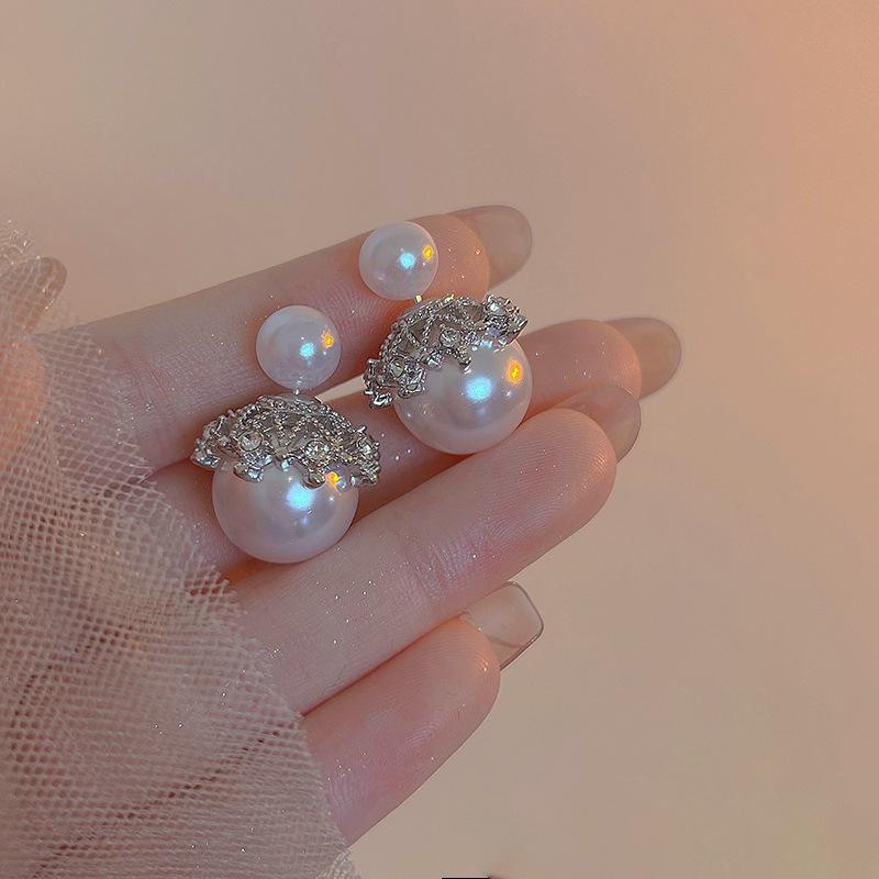 乐天商城 - ピアス イヤリング ピアス フレンチビンテージ 復古 2way 着用 パール イヤーカフ 女性用 ズ ユニーク ネット 高級感 耳飾り シルバー ゴールド 華奢 シンプル 春夏 秋冬 通勤 普段使い ギフト 軽量 アクセサリー