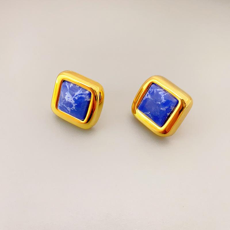 ピアス レディース ゴールド 925銀針 ブルーターコイズ 小ぶり 小さめ シンプル おしゃれ 上品 高級感 揺れない 普段使い デイリー 通勤 オフィス お出かけ カジュアル ファッション小物 ジュエリー アクセサリー プレゼント ギフト ジュエリーケ