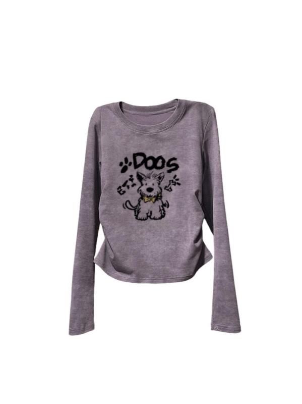 Rakuten - 秋冬 ロングスリーブ Tシャツ トップス 女性用 グレー 低めネックライン 修身 スリムフィット インナー レイヤード 長袖 シャツ スタイリッシュ 伸縮性 吸湿速乾 薄手 軽量 普段使い 秋冬 コーディネート フィット感 ボディシェイプ