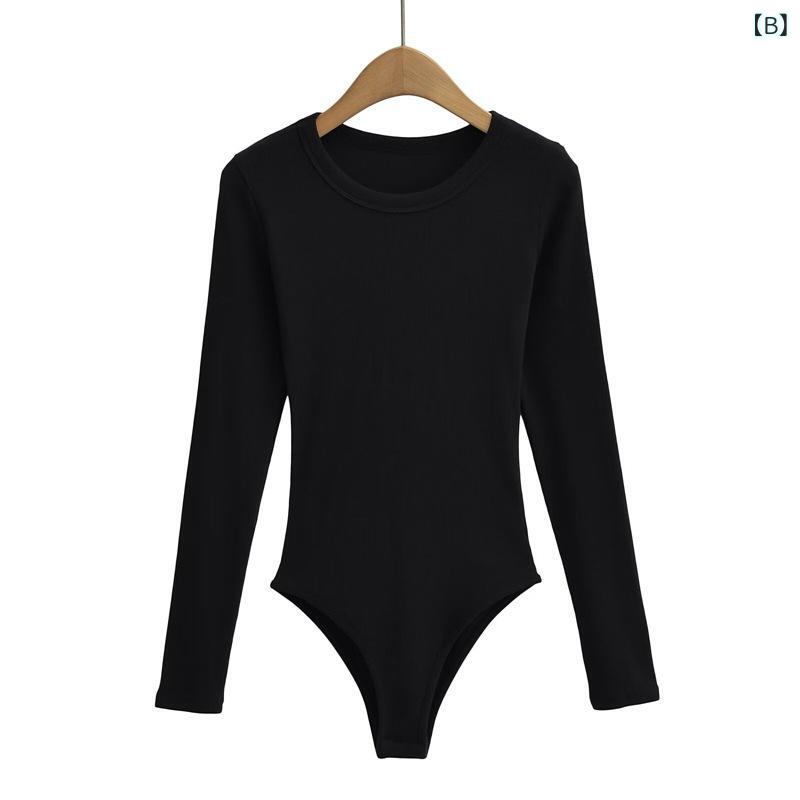 レディース トップス 長袖 連体服 打底 伸縮性 タイト セクシー 秋冬 カジュアル 普段使い 切り替え デザイン ブラック グレー 暖か 軽量 コットン混 紡績素材 ビッグシルエット ハイストレッチ Vネック 室内着 レイヤード riverpaddy-11109394 リバーパディ サンプル画像3