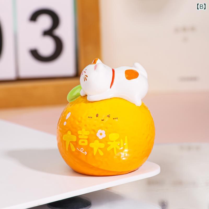 置物 レディース かわいい 猫 果物 萌えキャラ 癒し フィギュア 雑貨 デスク装飾 卓上オブジェ 車内アクセサリー 小物 飾り おしゃれ インテリア雑貨 ミニサイズ 観賞用 贈り物 キャラクターグッズ インテリア小物 ディスプレイ雑貨 小さめ 動物モチ riverpaddy-11647821 リバーパディ サンプル画像2