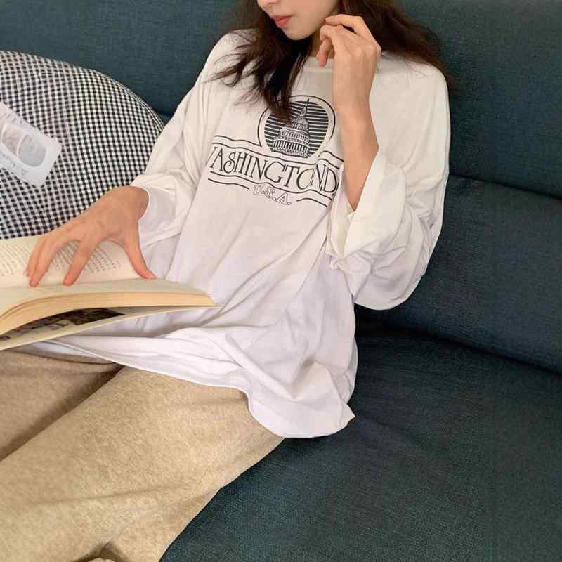 Tシャツ レディース 春夏 長袖 丸首 ゆったりシルエット 無地 コットン混 吸湿速乾 接触冷感 レイヤード インナー トップス 日常使い カジュアルスタイル
